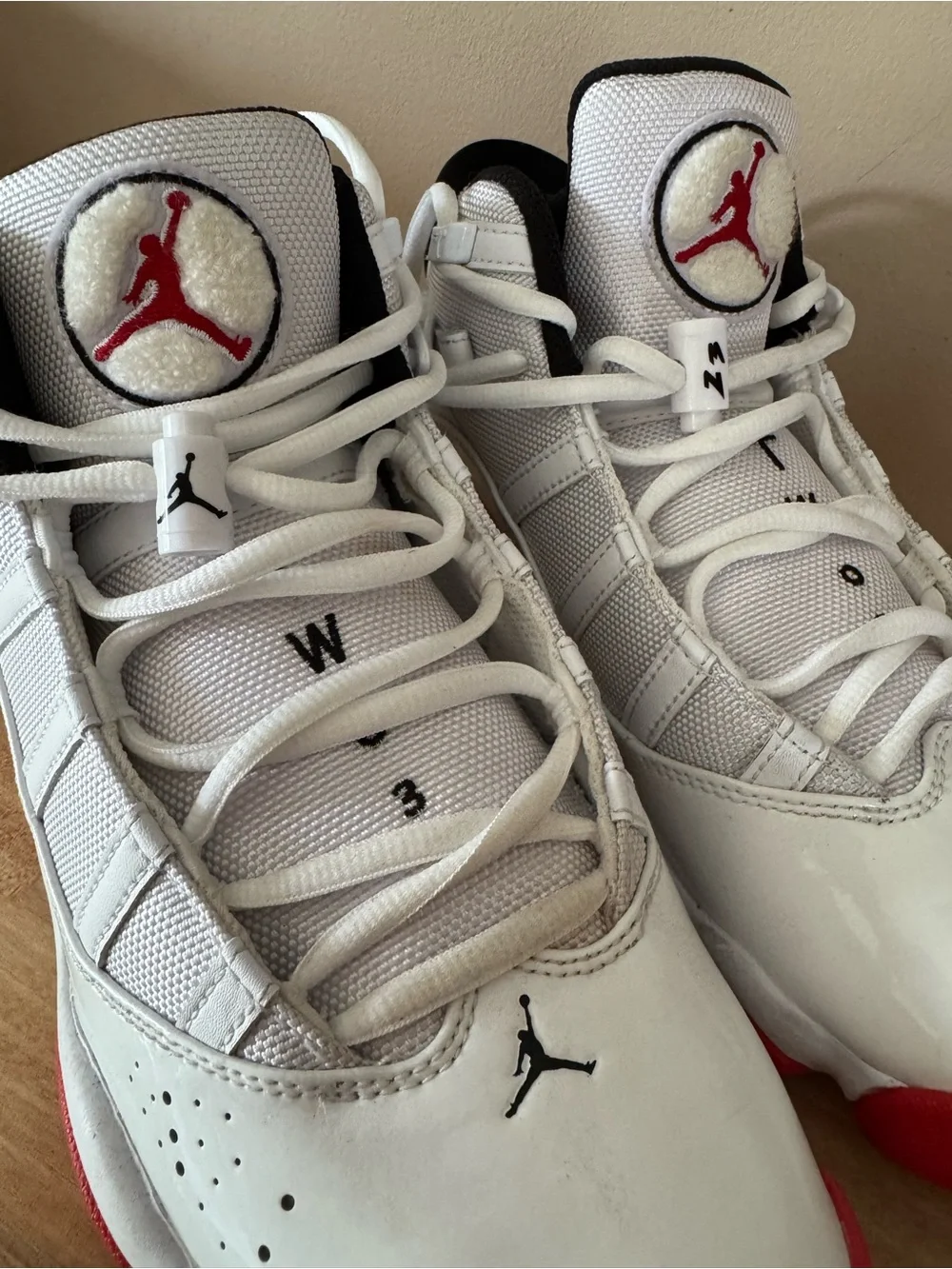 Nike Air Jordan 6 Rings White Red Black Men’s Size 8 Basketball Shoes